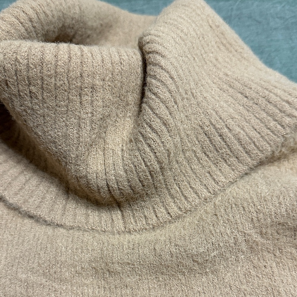 Aerie Cozy Cream Turtleneck Sweater